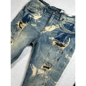 Evolution in Design Skinny Jeans Acid Wash Distressed Stretch Denim Youth 16